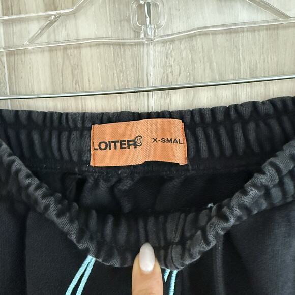 Culture Kings Loiter Track Pants Womens XS Jogger Streetwear Flames Heavyweight - Picture 9 of 16